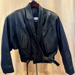 Alberto Tesatti Vintage Genuine Leather Ladies Moto Jacket
